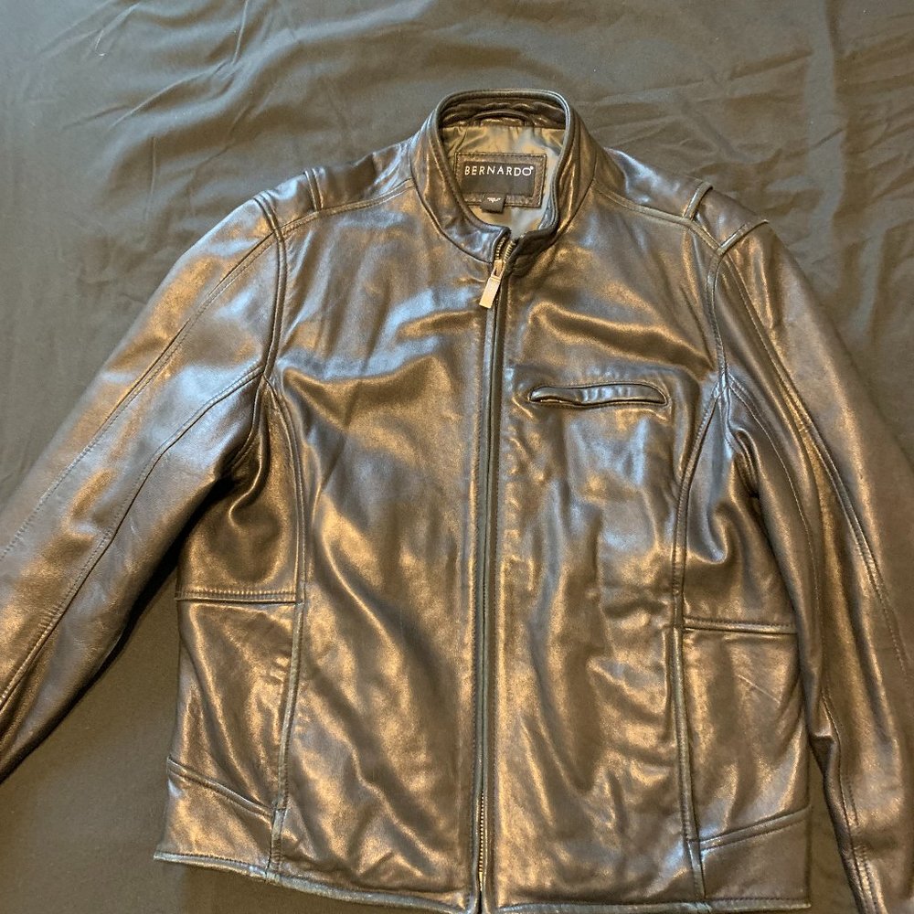 Bernado Leather Jacket, Color Black, Size Men's Small
